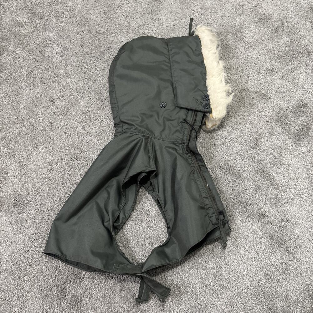 Vintage Military Winter Flying Hood Fur Trimmed Outershell MIL-H-85037